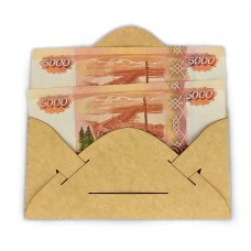 Деревянный конверт для денег С ДНЕМ РОЖДЕНИЯ (НЕОНОВЫЕ ЗВЕЗДЫ) 